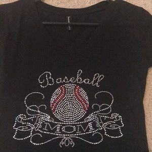 💖 baseball mom rhinestone shirt💖